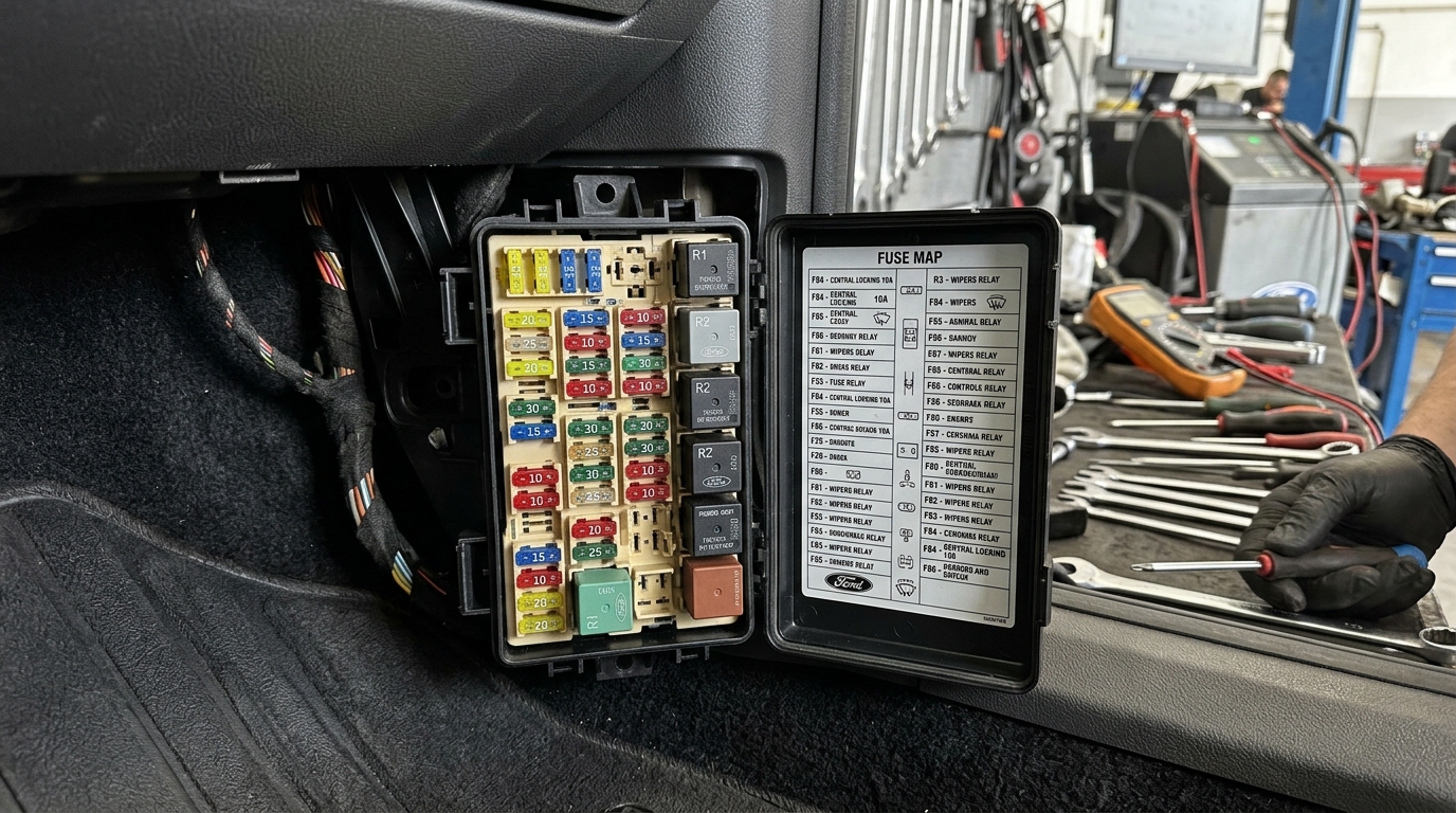 Ford Focus MK2 pojistky schéma: Kompletní popis pojistkových skříněk, relé a řešení častých závad 1 ford focus fuses 1